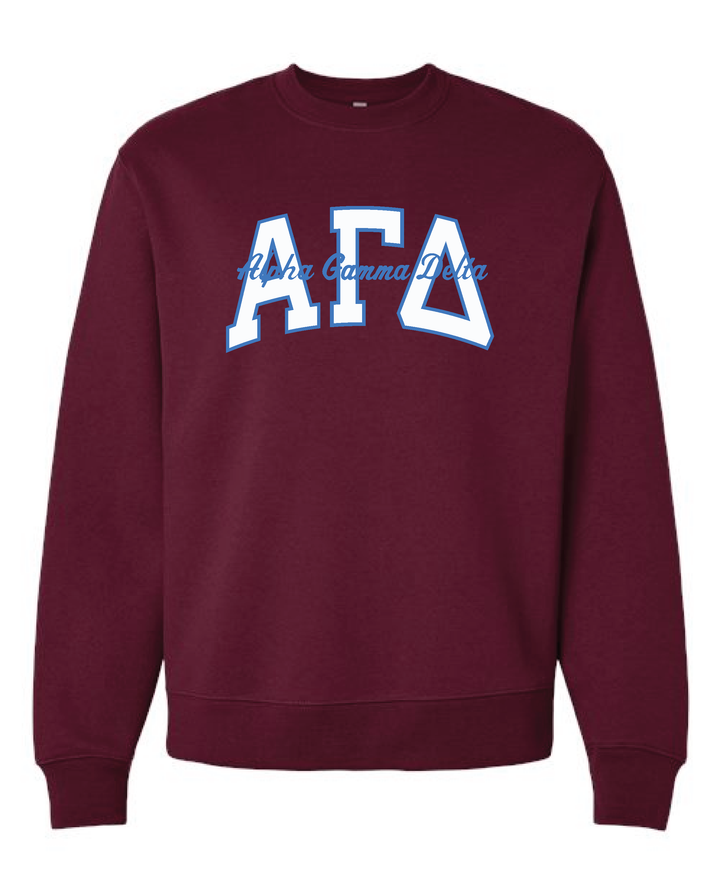 Varsity Maroon Heavy Weight Sorority Crewneck