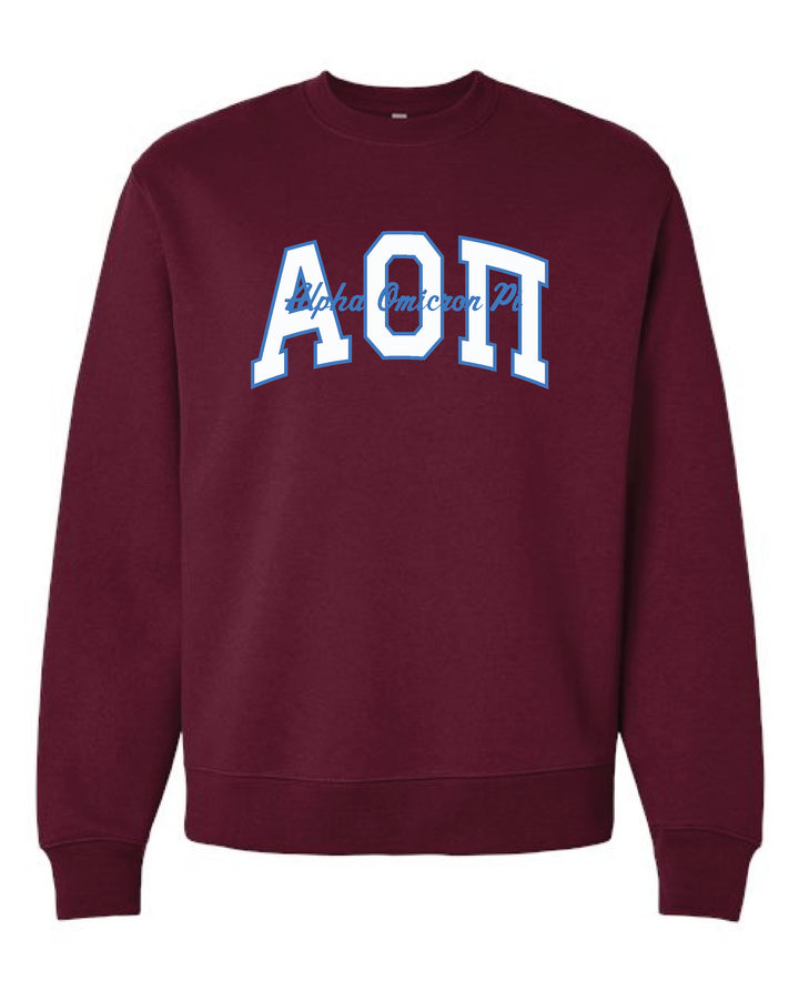 Varsity Maroon Heavy Weight Sorority Crewneck