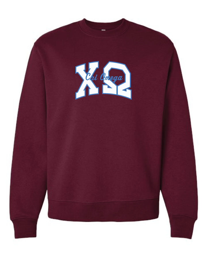 Varsity Maroon Heavy Weight Sorority Crewneck