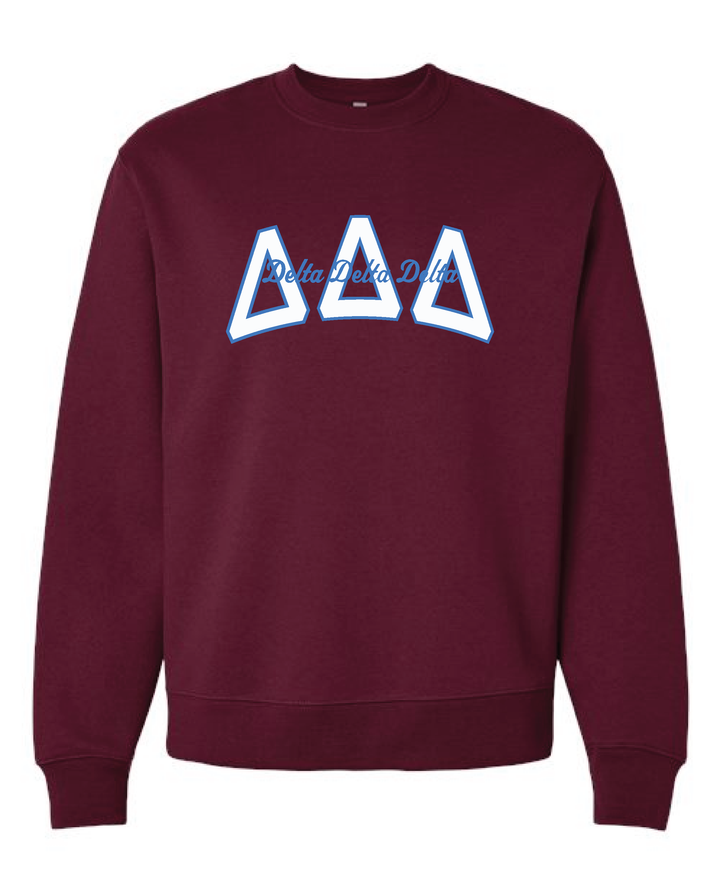 Varsity Maroon Heavy Weight Sorority Crewneck