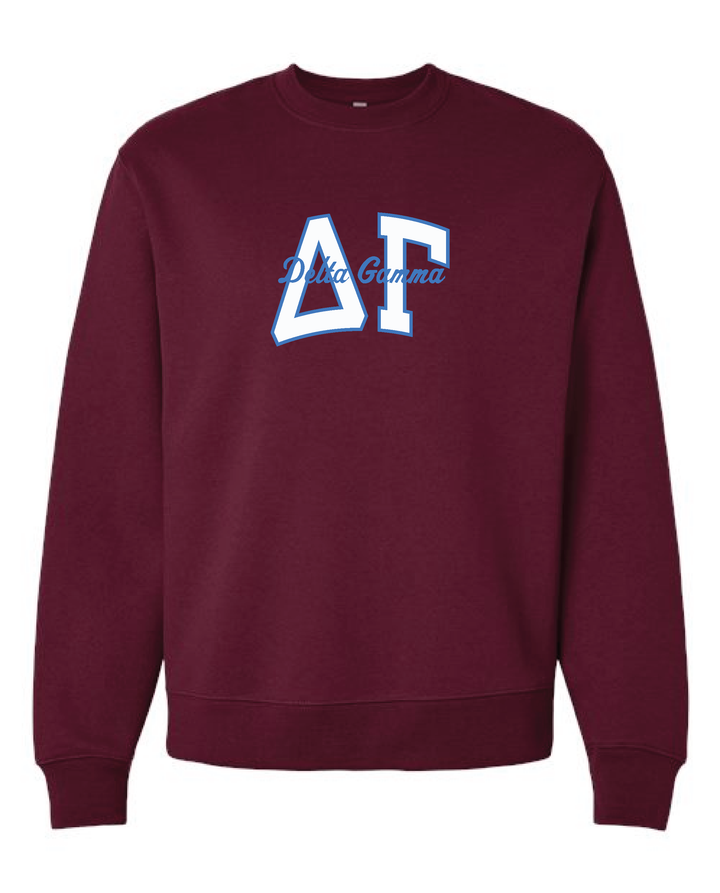 Varsity Maroon Heavy Weight Sorority Crewneck