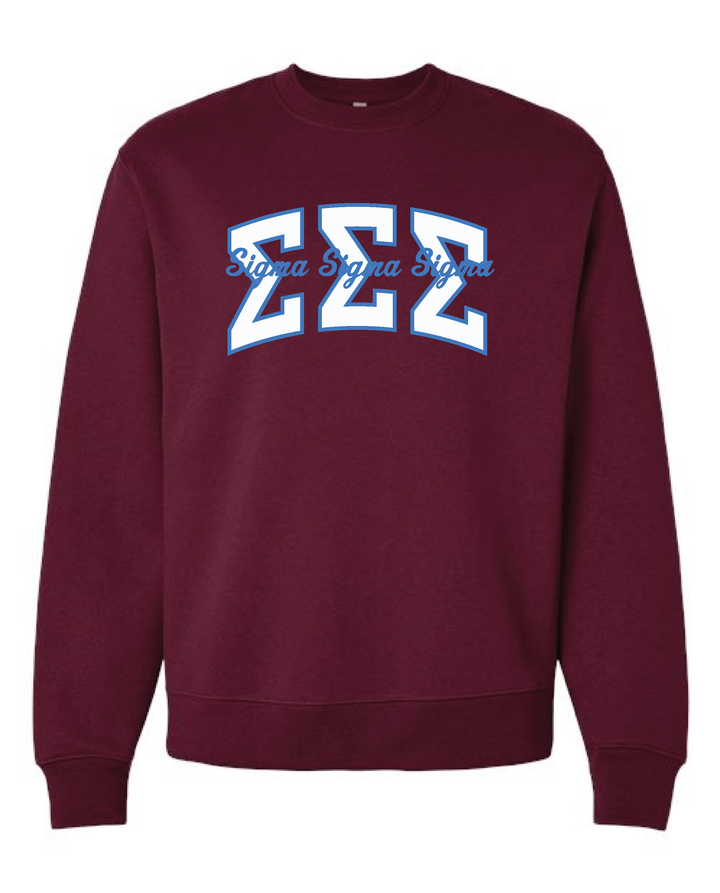 Varsity Maroon Heavy Weight Sorority Crewneck