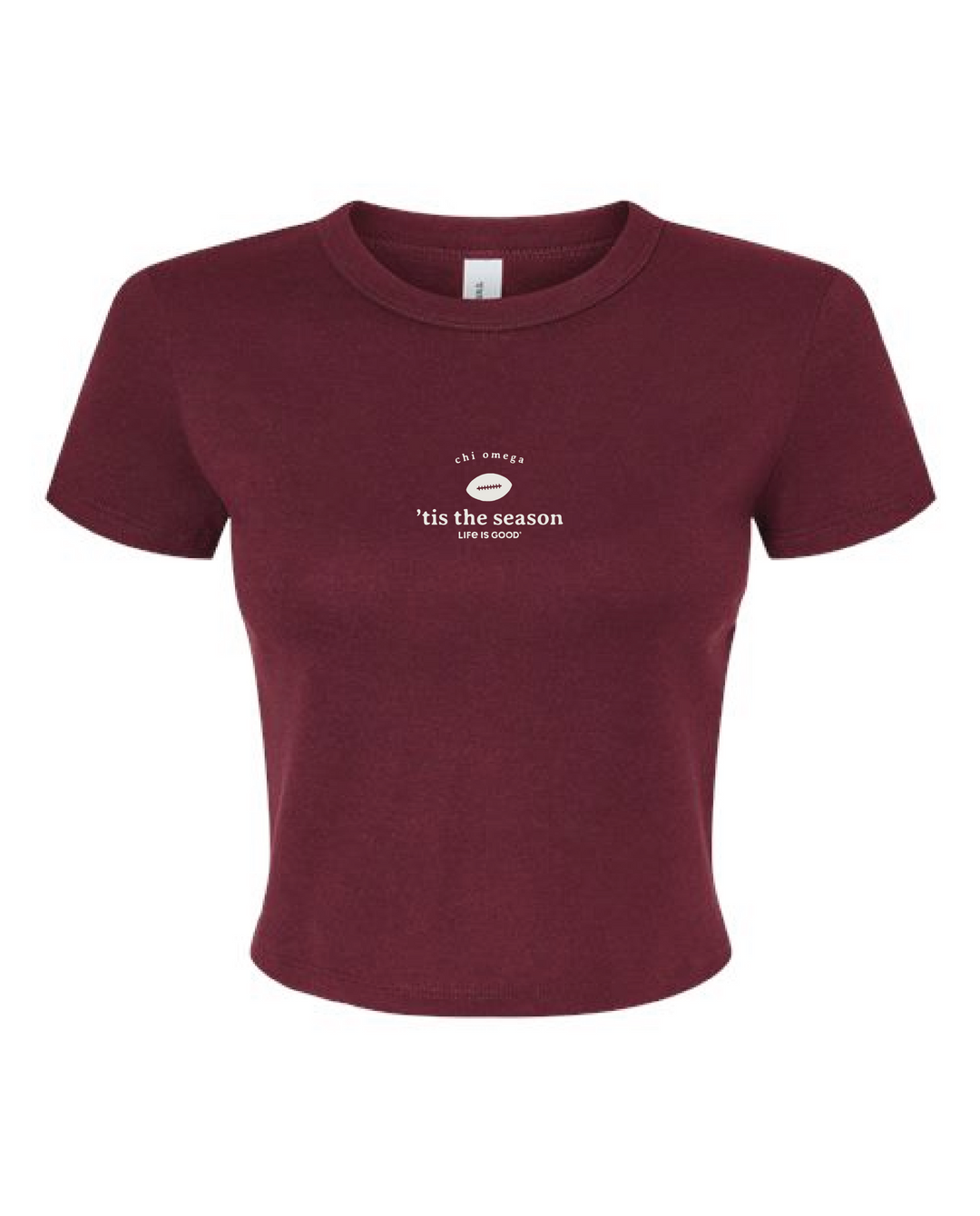 LIFE IS GOOD® Tis The Season Football Sorority Baby Tee