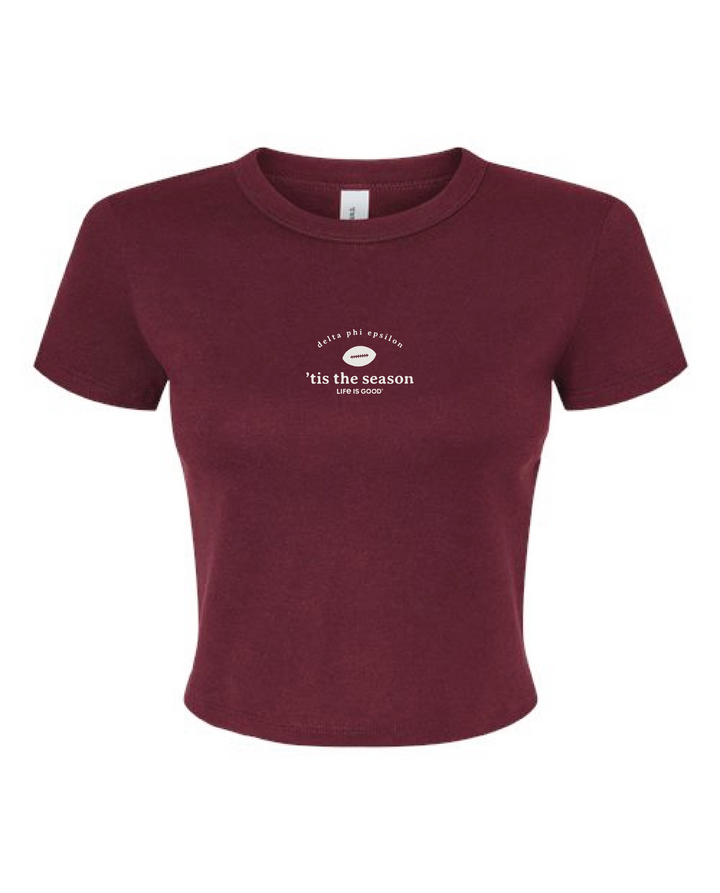 LIFE IS GOOD® Tis The Season Football Sorority Baby Tee