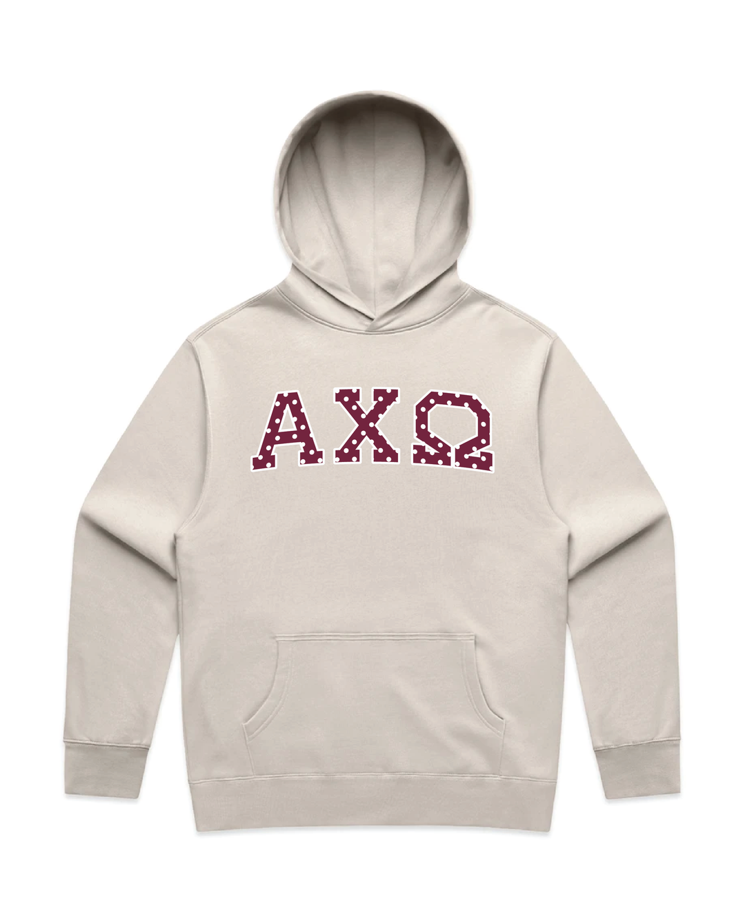 Maroon Polka Dots Heavy Weight Sorority Hoodie