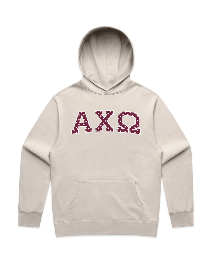 Maroon Polka Dots Heavy Weight Sorority Hoodie