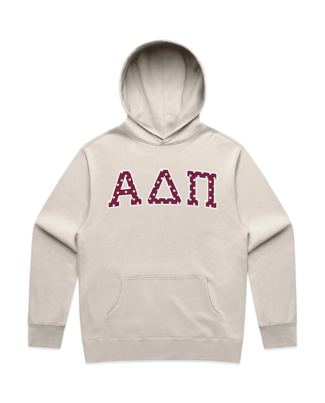 Maroon Polka Dots Heavy Weight Sorority Hoodie