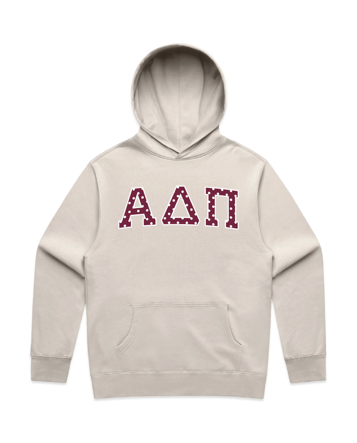 Maroon Polka Dots Heavy Weight Sorority Hoodie