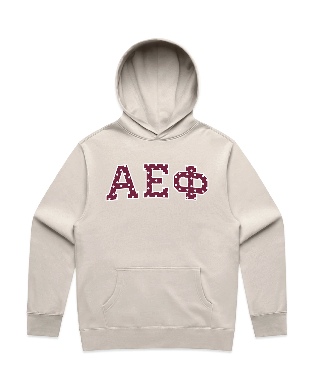 Maroon Polka Dots Heavy Weight Sorority Hoodie