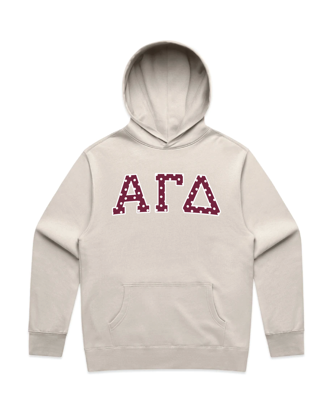 Maroon Polka Dots Heavy Weight Sorority Hoodie