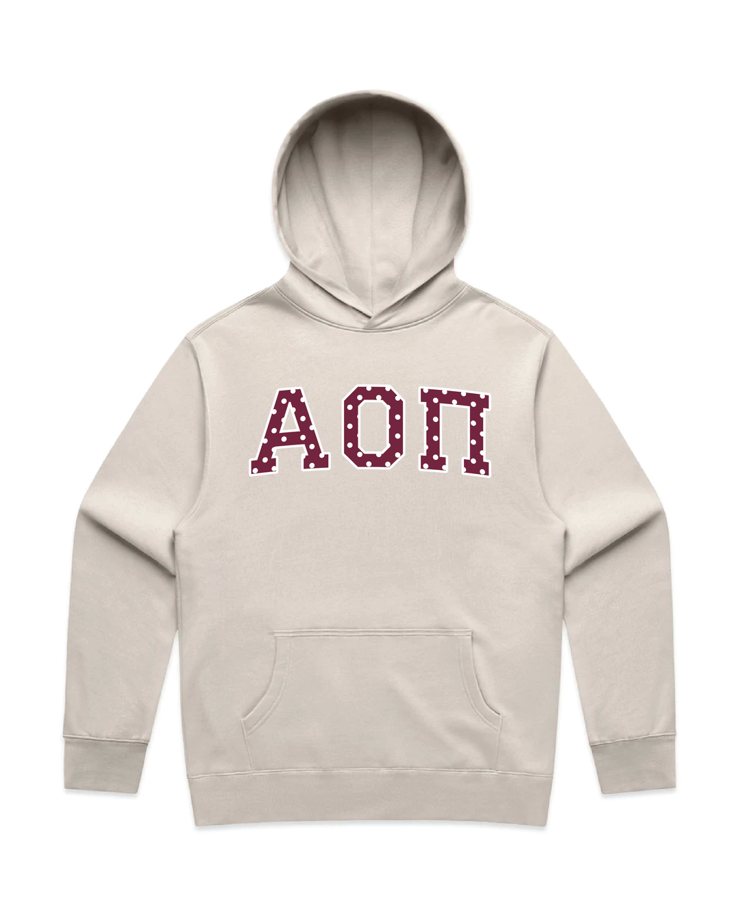Maroon Polka Dots Heavy Weight Sorority Hoodie