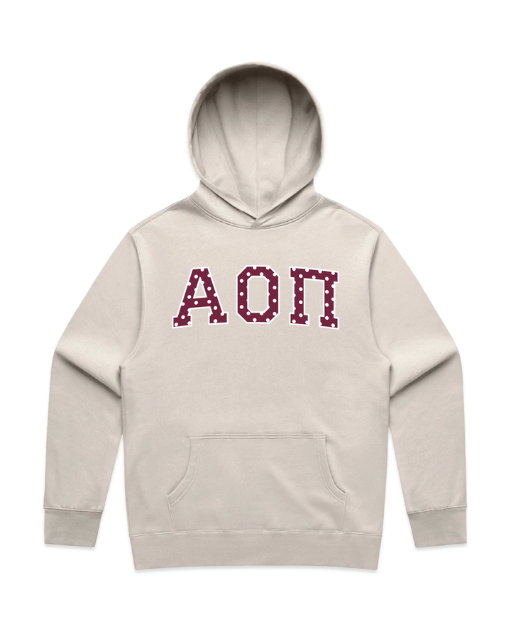 Maroon Polka Dots Heavy Weight Sorority Hoodie