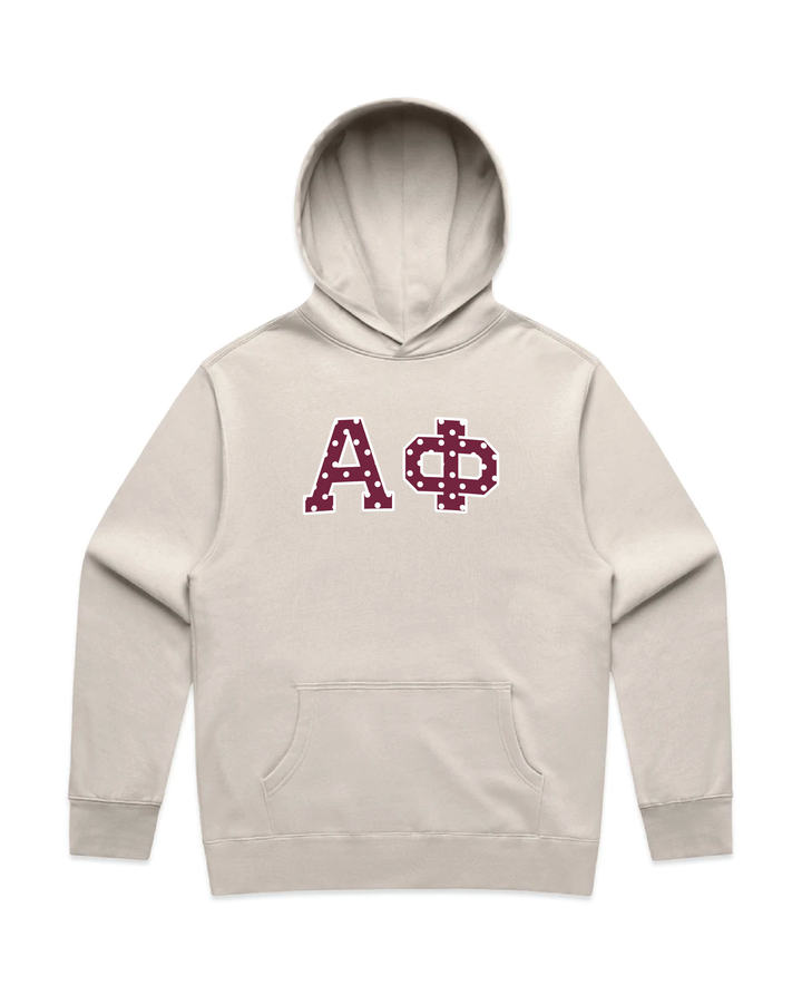 Maroon Polka Dots Heavy Weight Sorority Hoodie
