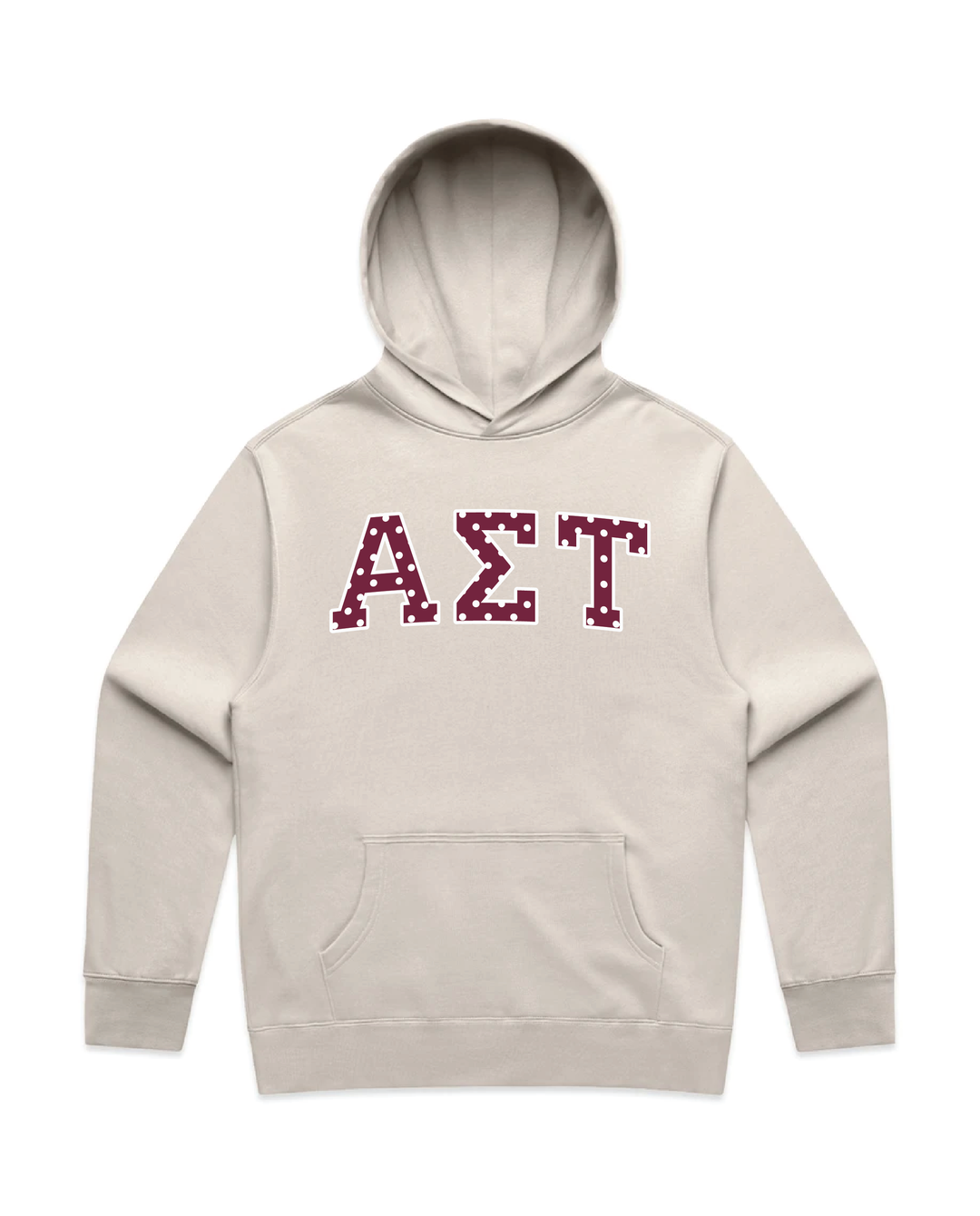 Maroon Polka Dots Heavy Weight Sorority Hoodie