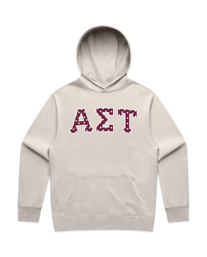 Maroon Polka Dots Heavy Weight Sorority Hoodie