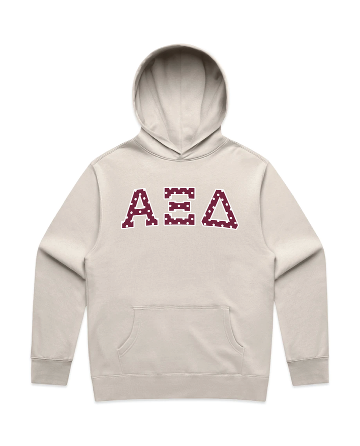 Maroon Polka Dots Heavy Weight Sorority Hoodie