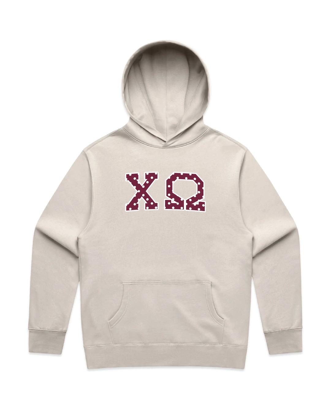 Maroon Polka Dots Heavy Weight Sorority Hoodie