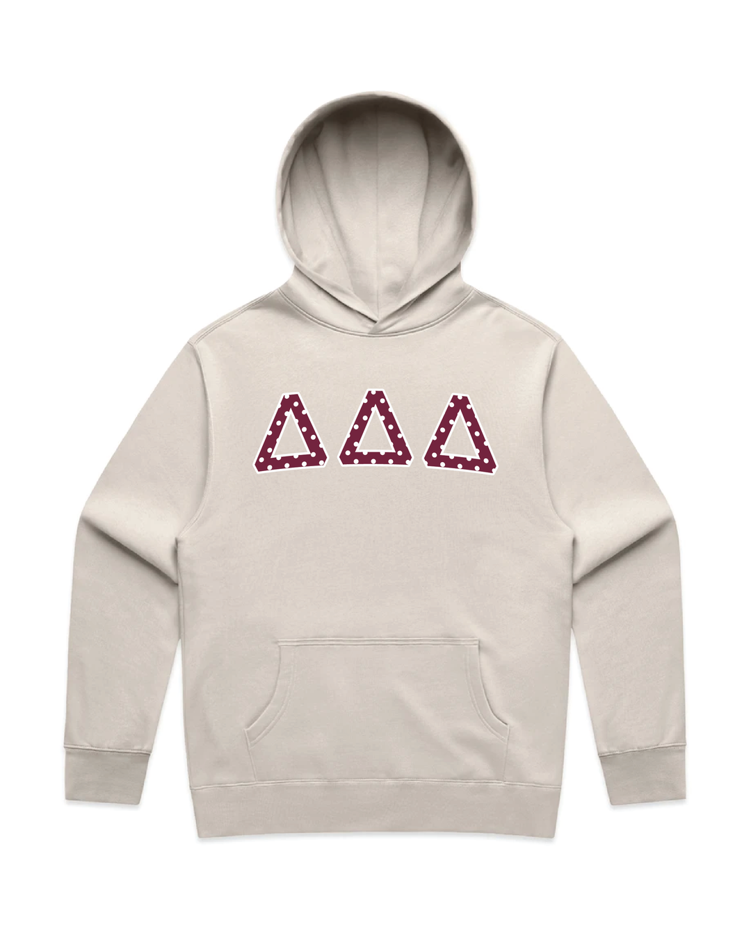 Maroon Polka Dots Heavy Weight Sorority Hoodie