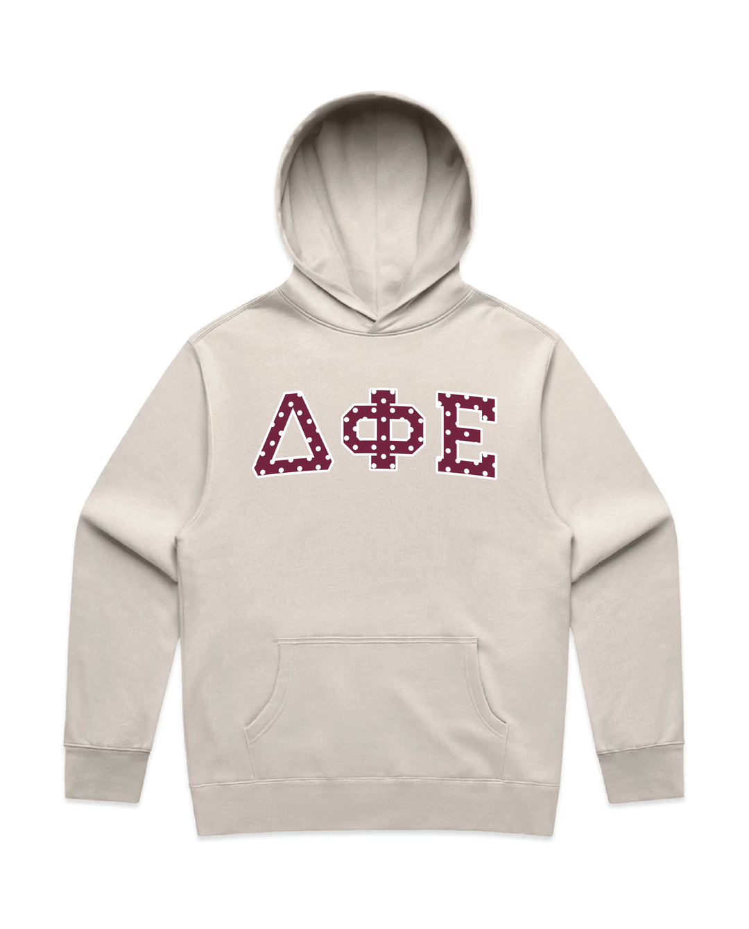 Maroon Polka Dots Heavy Weight Sorority Hoodie