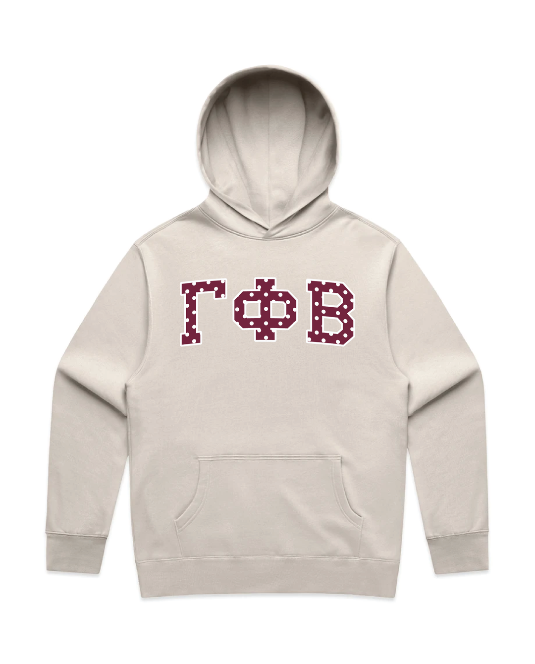 Maroon Polka Dots Heavy Weight Sorority Hoodie