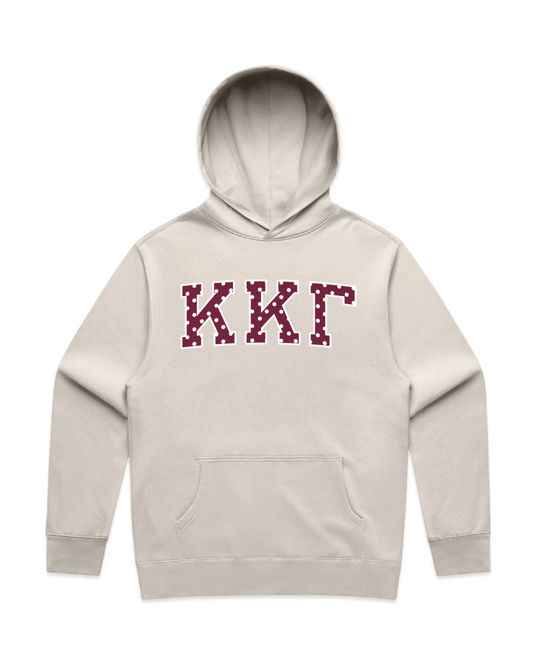 Maroon Polka Dots Heavy Weight Sorority Hoodie
