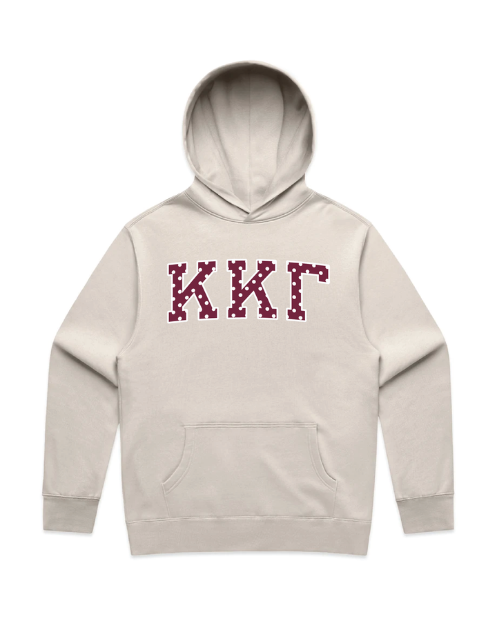 Maroon Polka Dots Heavy Weight Sorority Hoodie