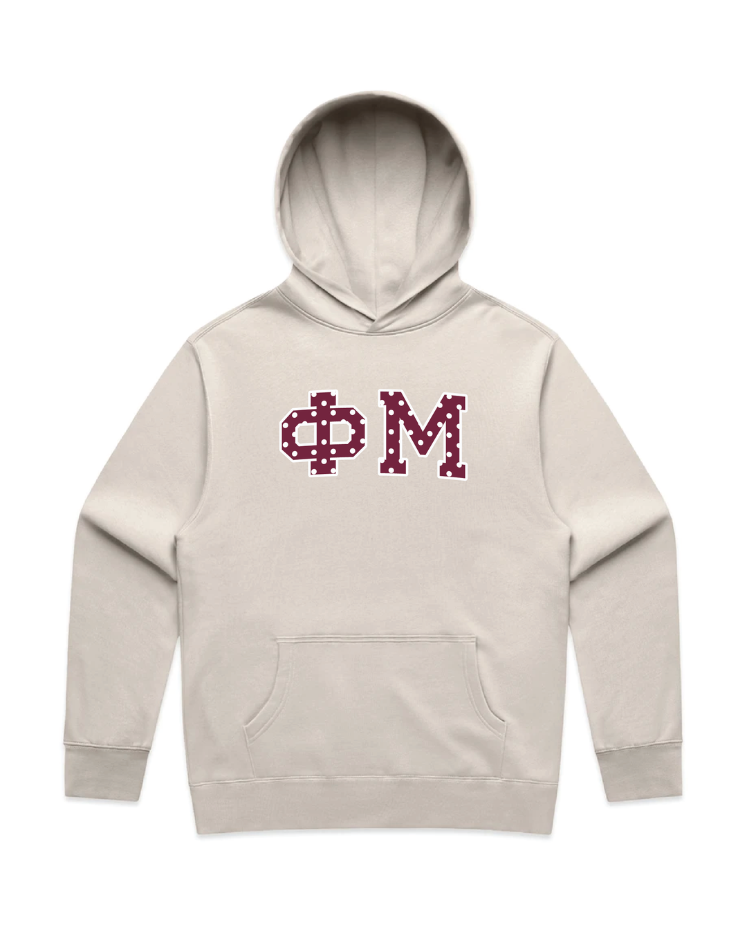 Maroon Polka Dots Heavy Weight Sorority Hoodie
