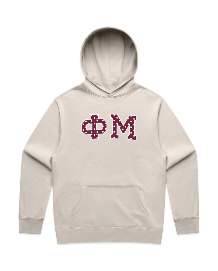 Maroon Polka Dots Heavy Weight Sorority Hoodie