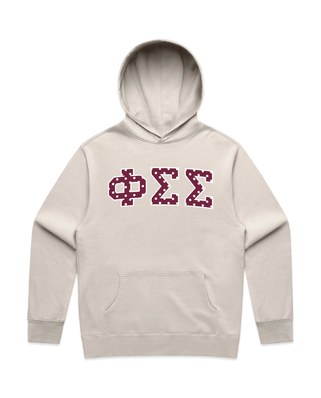 Maroon Polka Dots Heavy Weight Sorority Hoodie
