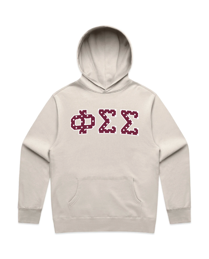 Maroon Polka Dots Heavy Weight Sorority Hoodie