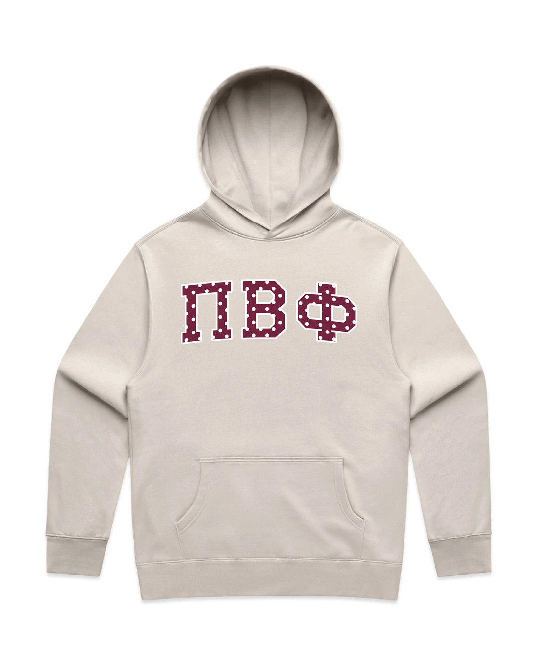 Maroon Polka Dots Heavy Weight Sorority Hoodie