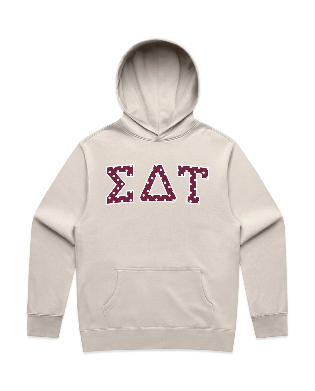 Maroon Polka Dots Heavy Weight Sorority Hoodie