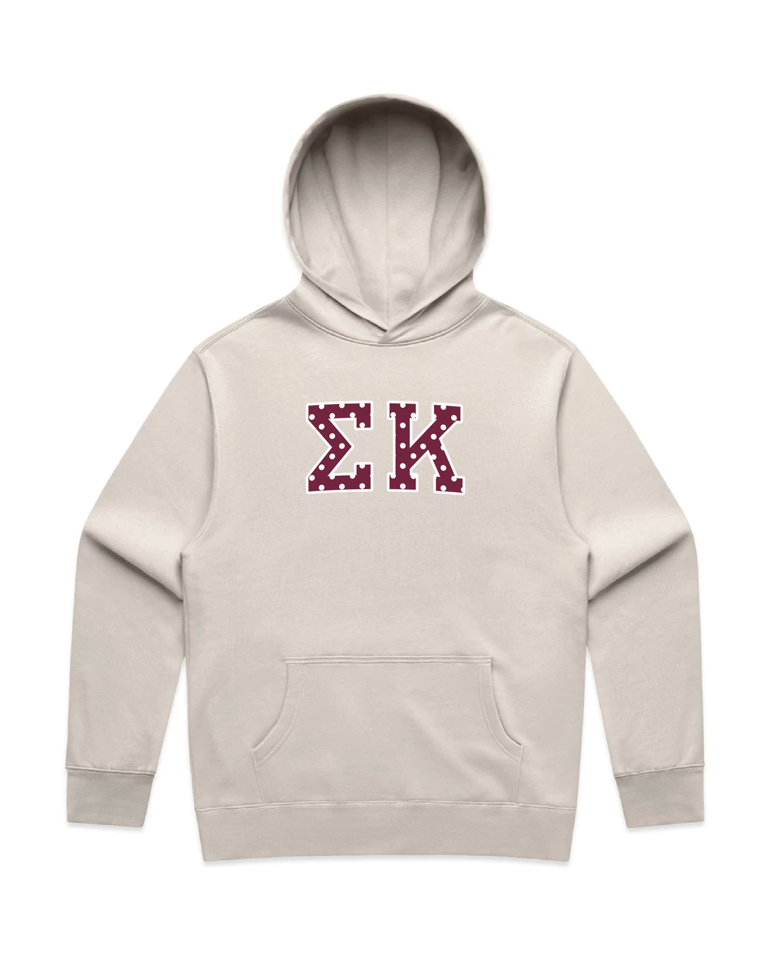 Maroon Polka Dots Heavy Weight Sorority Hoodie