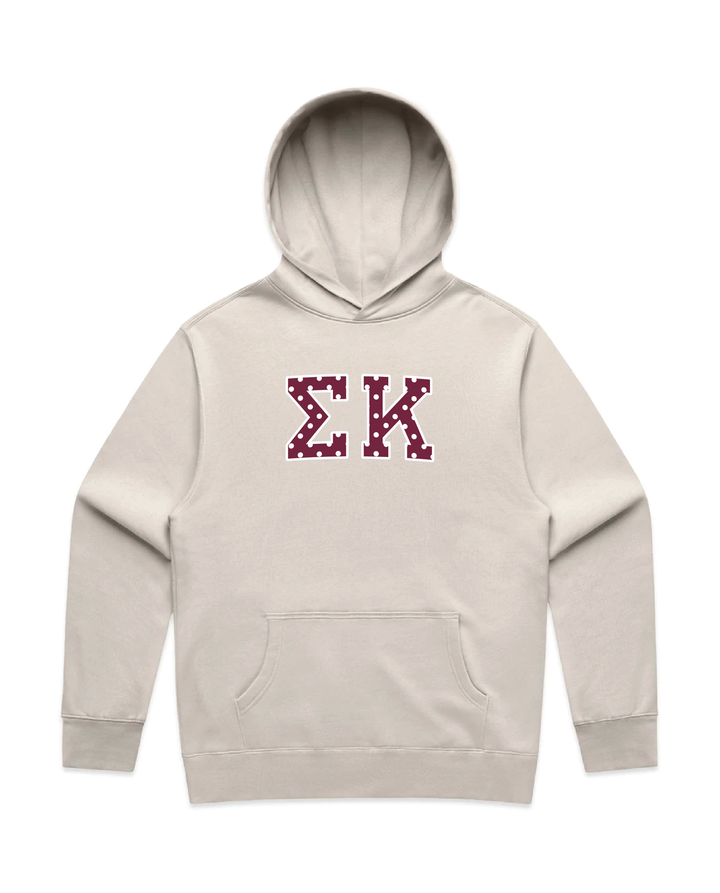 Maroon Polka Dots Heavy Weight Sorority Hoodie