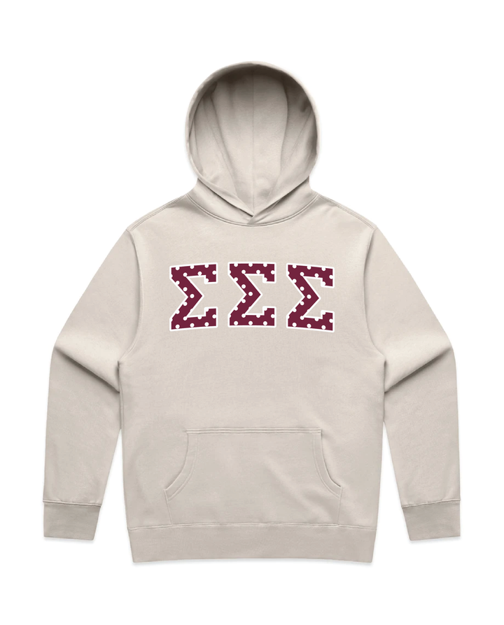 Maroon Polka Dots Heavy Weight Sorority Hoodie