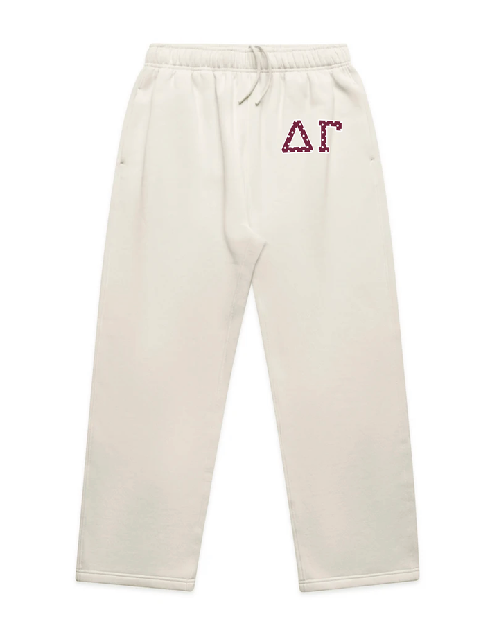 Maroon Polka Dots Sorority Wide Leg Sweatpants