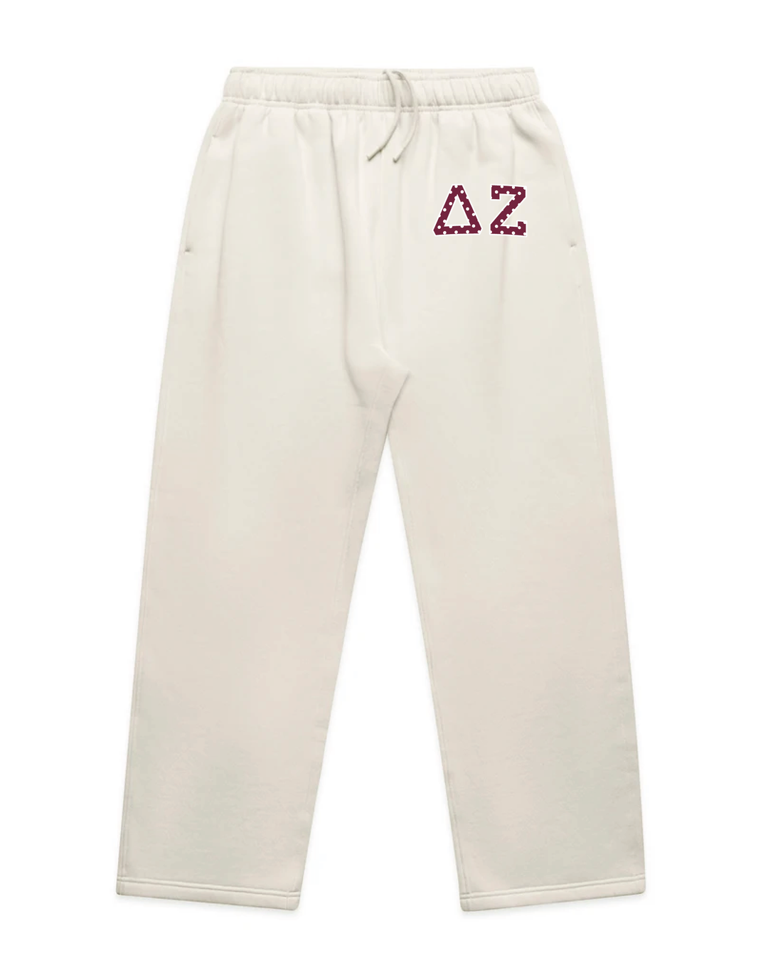 Maroon Polka Dots Sorority Wide Leg Sweatpants