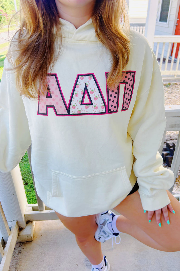 Alpha Delta Pi Coquette Butter Heavy Weight Sorority Hoodie