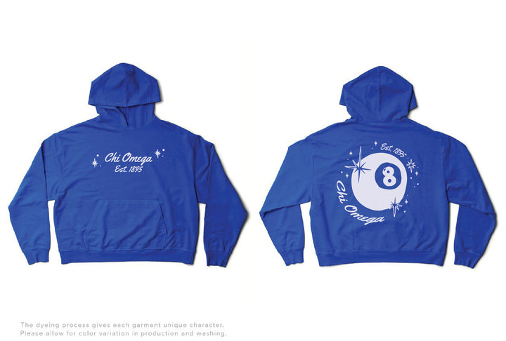 8 Ball Varsity Blue Matching Set Lightweight Hoodie - 2XL