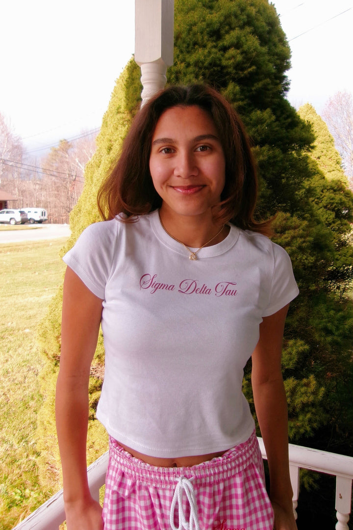 Script Sorority Baby Tee
