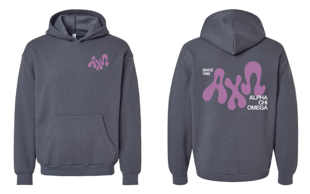 Abstract Letters Sorority Hoodie - 2XL - 3XL