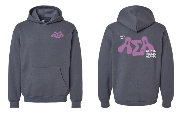 Abstract Letters Sorority Hoodie - 2XL - 3XL