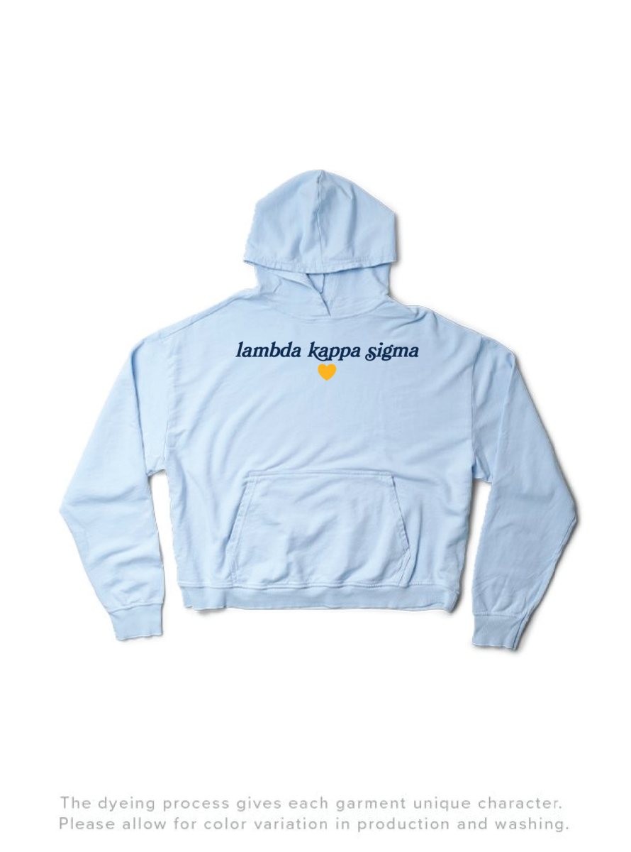 Lambda Kappa Sigma Arctic Blue Heart Light Weight Hoodie