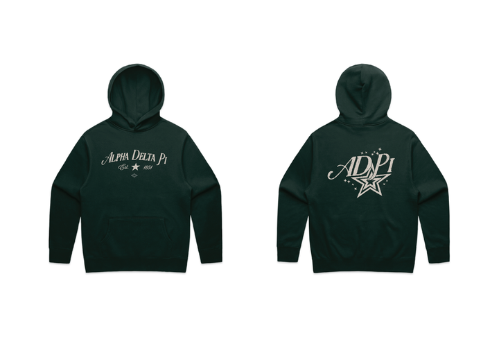 Star Struck Pine Green Heavy Weight Sorority Hoodie
