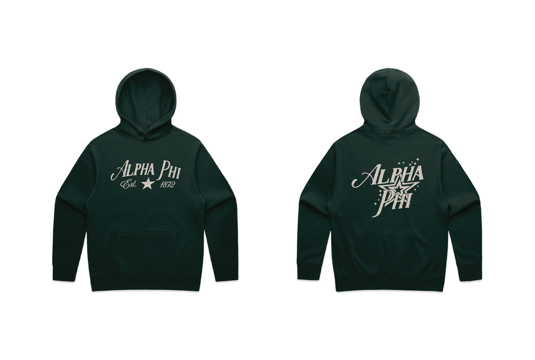 Star Struck Pine Green Heavy Weight Sorority Hoodie