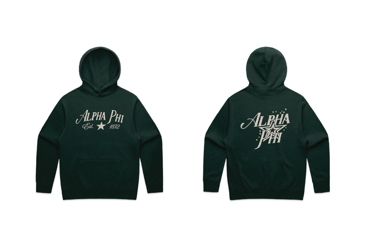 Star Struck Pine Green Heavy Weight Sorority Hoodie