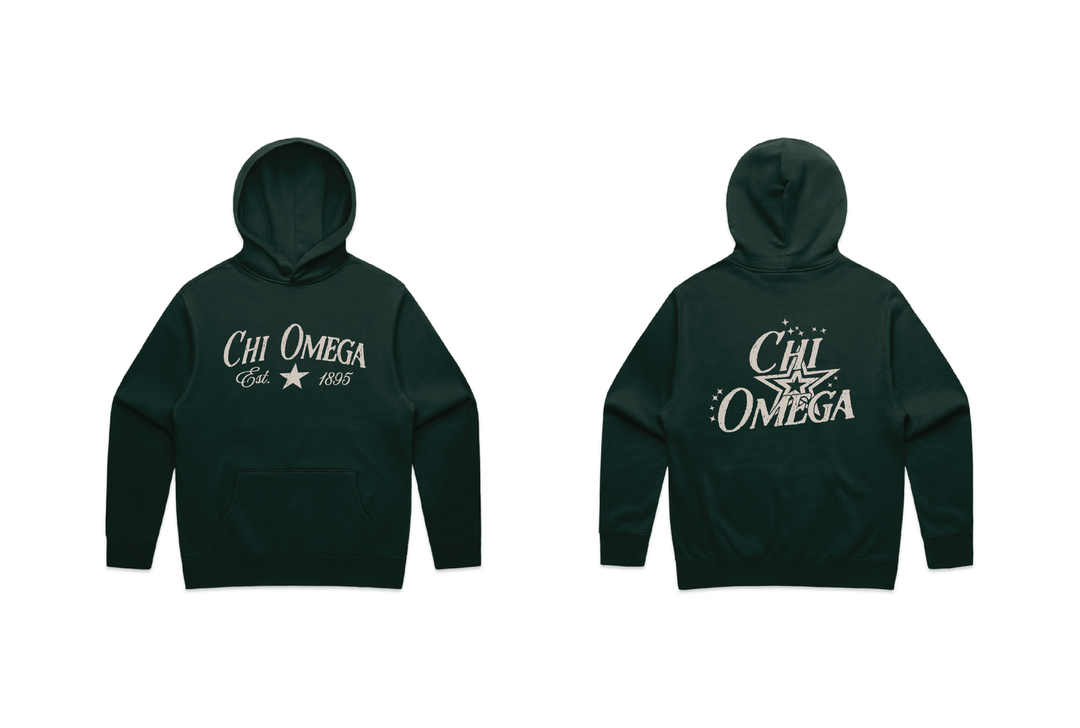 Star Struck Pine Green Heavy Weight Sorority Hoodie