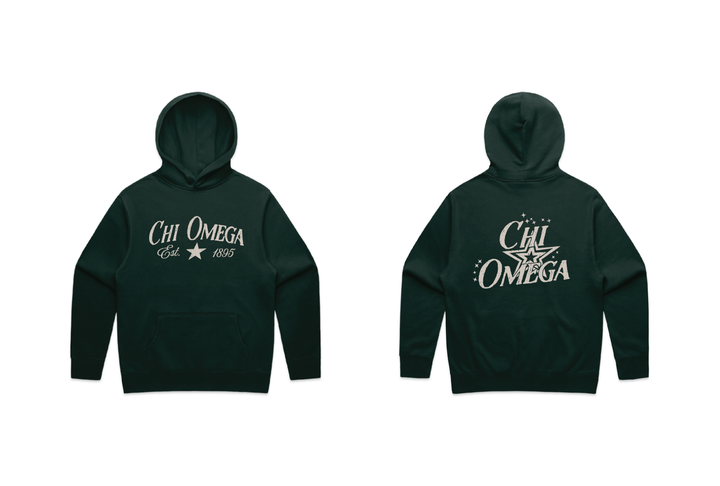 Star Struck Pine Green Heavy Weight Sorority Hoodie