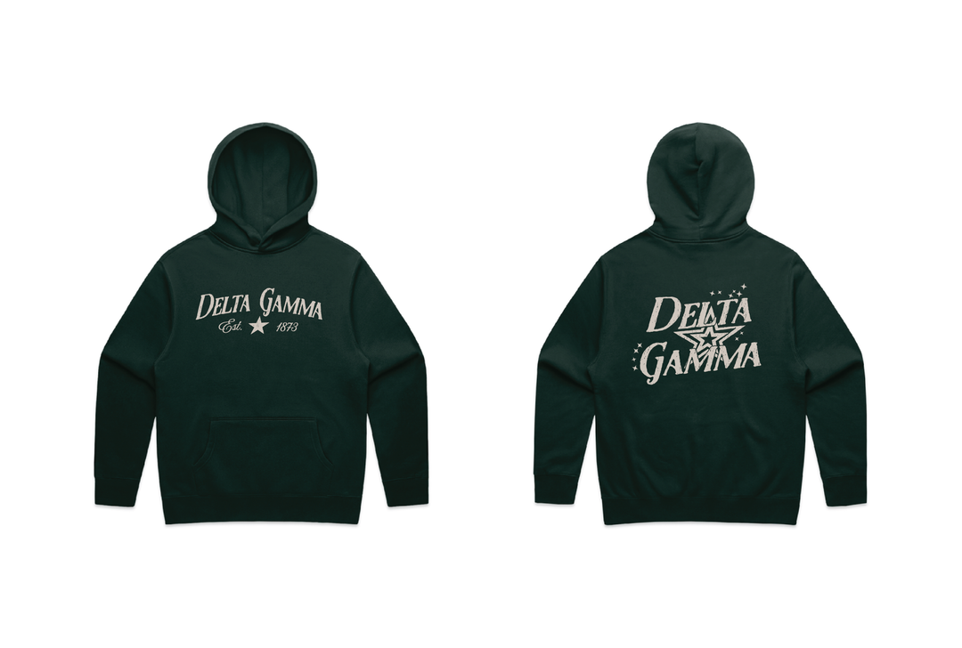 Star Struck Pine Green Heavy Weight Sorority Hoodie