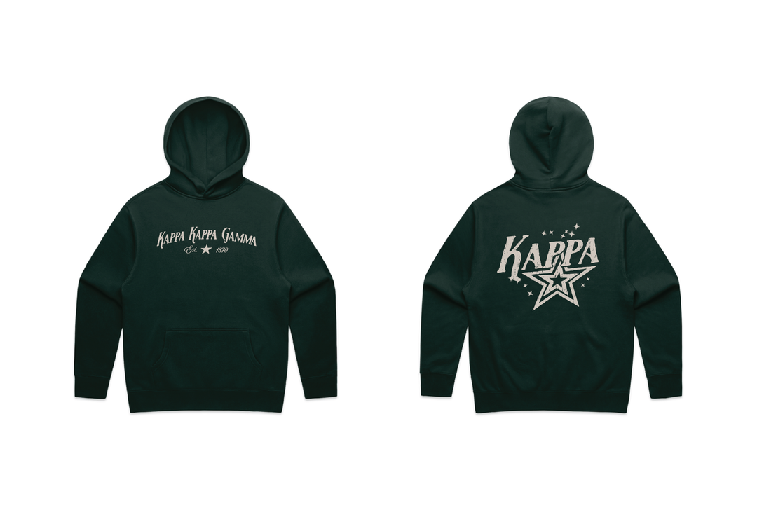 Star Struck Pine Green Heavy Weight Sorority Hoodie